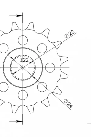 SUPERSPROX - FRONT 16T, 520 - Sprockets - Compatibel met Aprilia In De Mode
